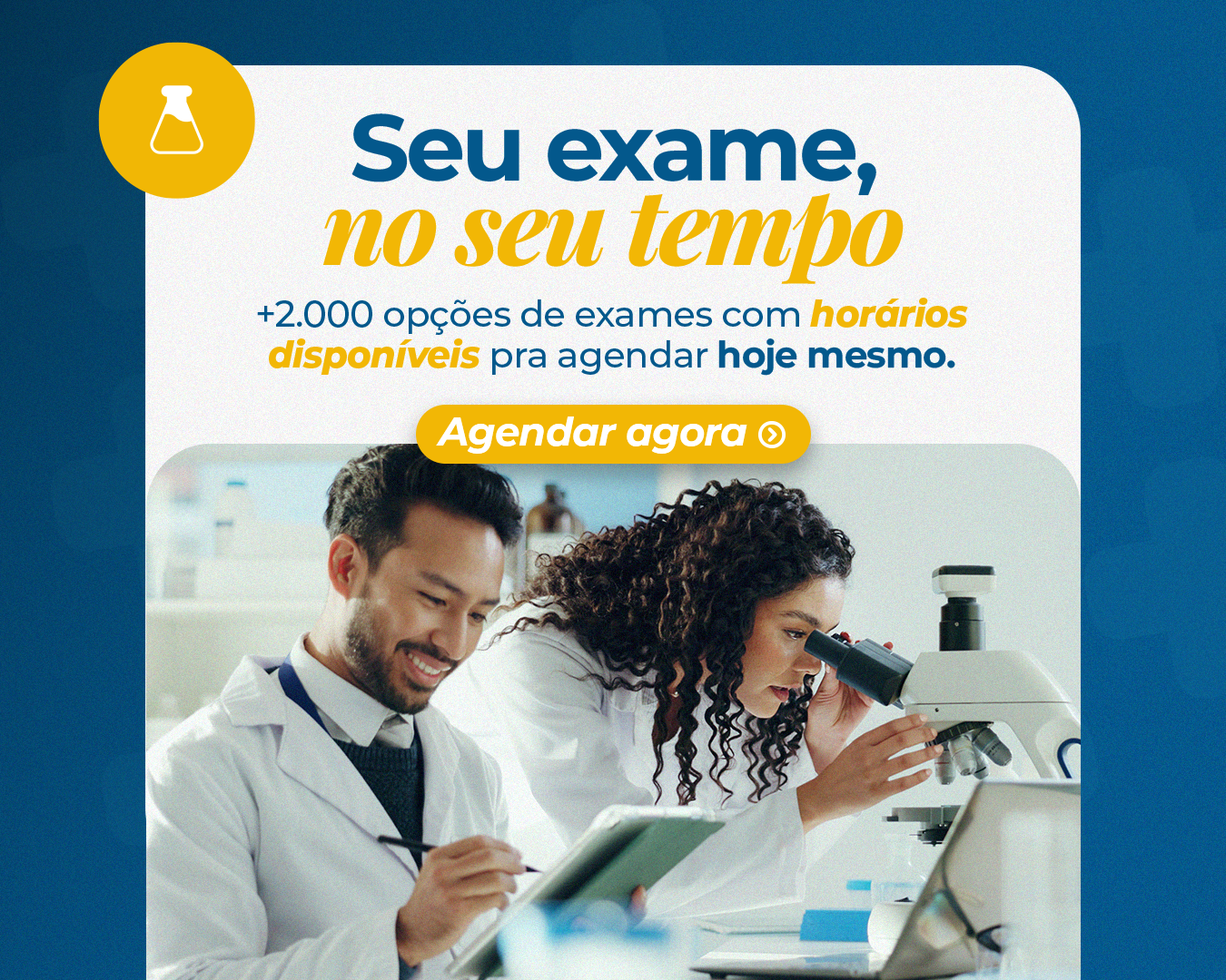 Banner Mobile Exames 1 Central de Consultas | Clínica Popular